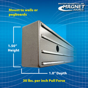 07578 12" Magnetic Tool Bar¸ Screw Mount - Bottom View
