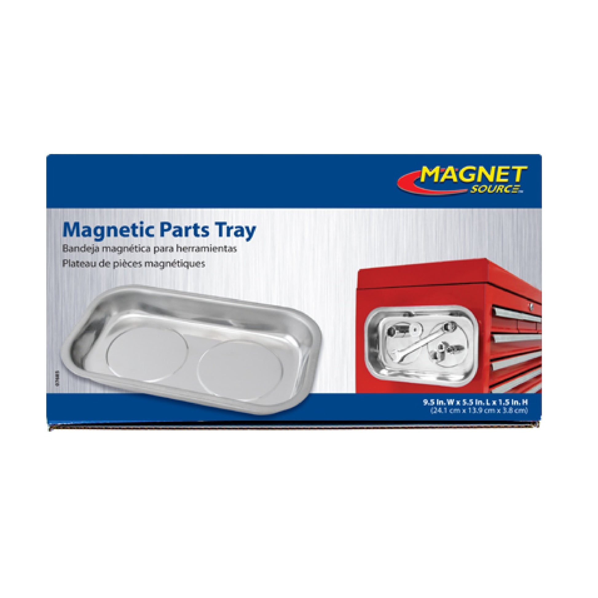 Load image into Gallery viewer, 07685 9&quot; Rectangle Magnetic Parts Tray - Side View
