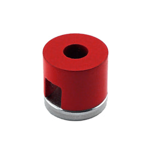 07258 Alnico 2-Pole Button Magnet with Keeper - 45 Degree Angle View