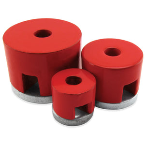 07258 Alnico 2-Pole Button Magnet with Keeper - Various Sizes