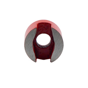 07258 Alnico 2-Pole Button Magnet with Keeper - Side View