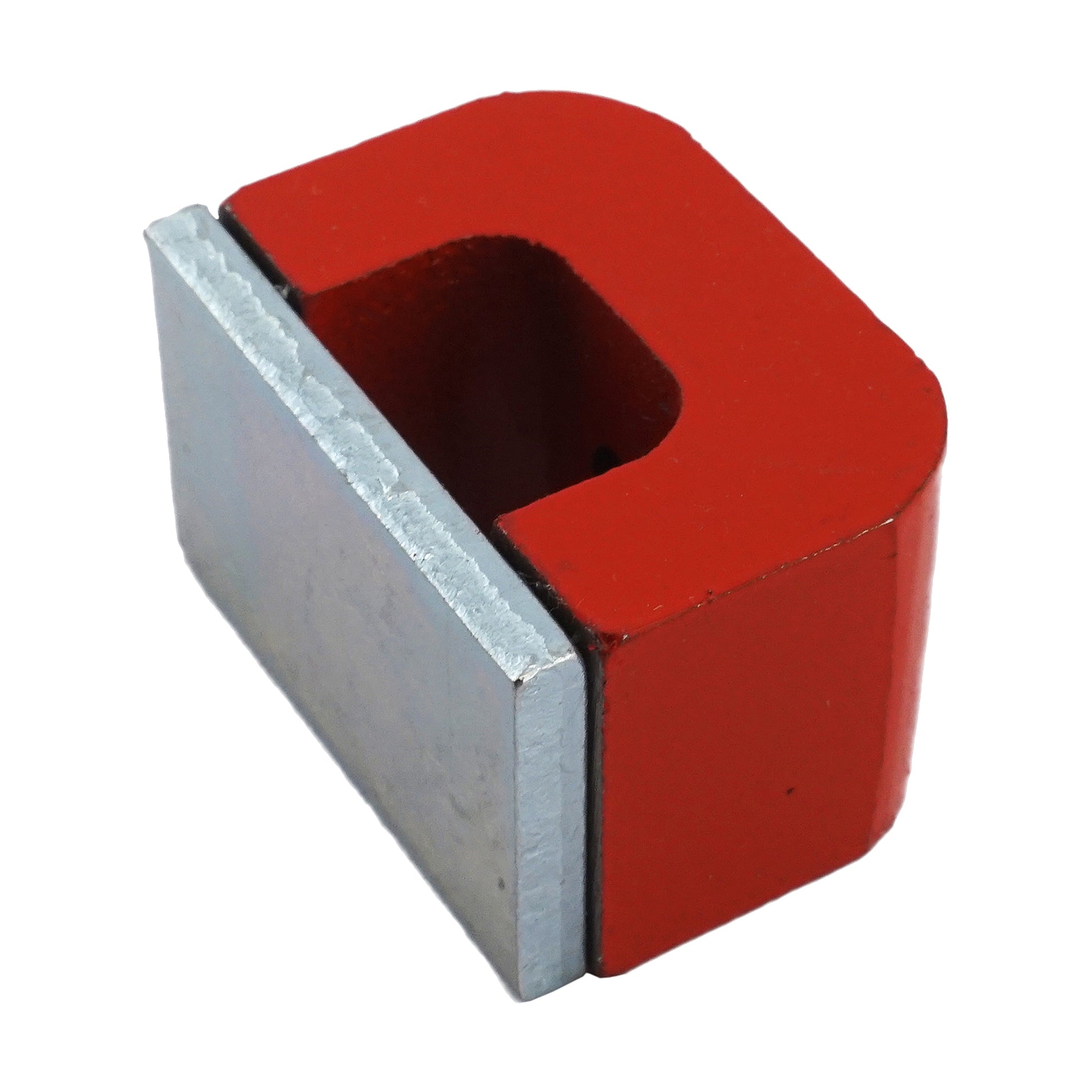 Load image into Gallery viewer, HS811NS01 Alnico Horseshoe Magnet with Keeper - 45 Degree Angle View