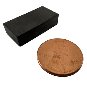 CB124 Ceramic Block Magnet - Compared to Penny