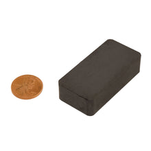 Load image into Gallery viewer, CB702N Ceramic Block Magnet - Compared to Penny for Size Reference