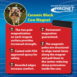 COW-SCM7CX4BX Ceramic Cow Magnets (4pk) - Top View