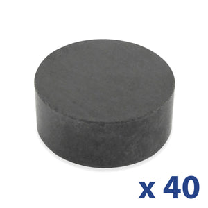 07048 Ceramic Disc Magnets (40pk) - 45 Degree Angle View