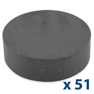 07049 Ceramic Disc Magnets (51pk) - 45 Degree Angle View