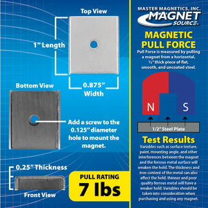 07220 Ceramic Latch Magnet Channel Assemblies (2pk) - Bottom View