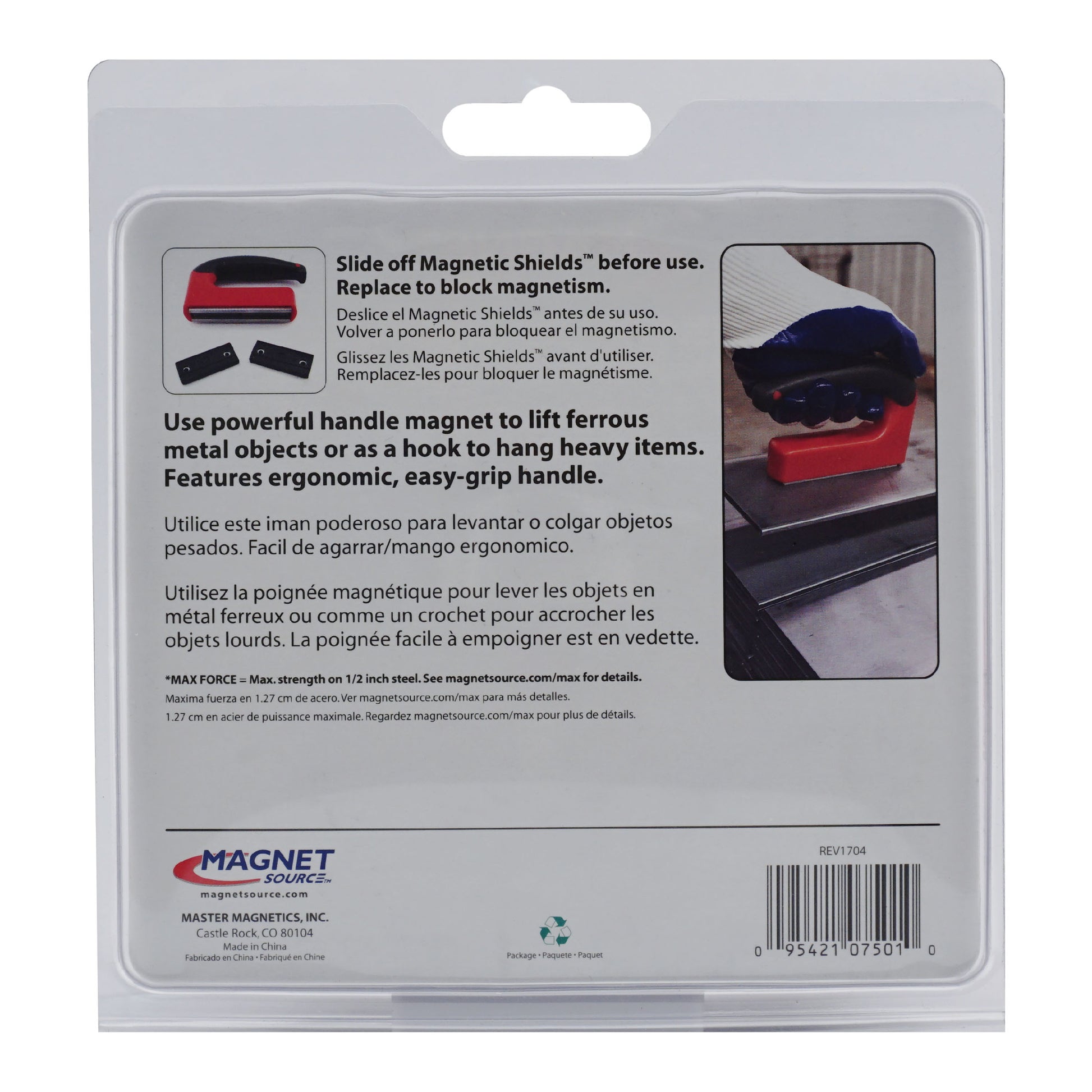 Load image into Gallery viewer, 07501 Ergonomic Handle Magnet - Front View