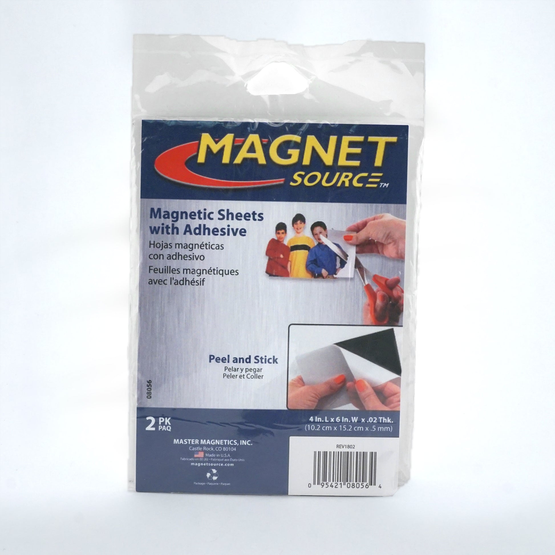 Load image into Gallery viewer, 08056 Flexible Magnetic Sheets with Adhesive (2pk) - Back View
