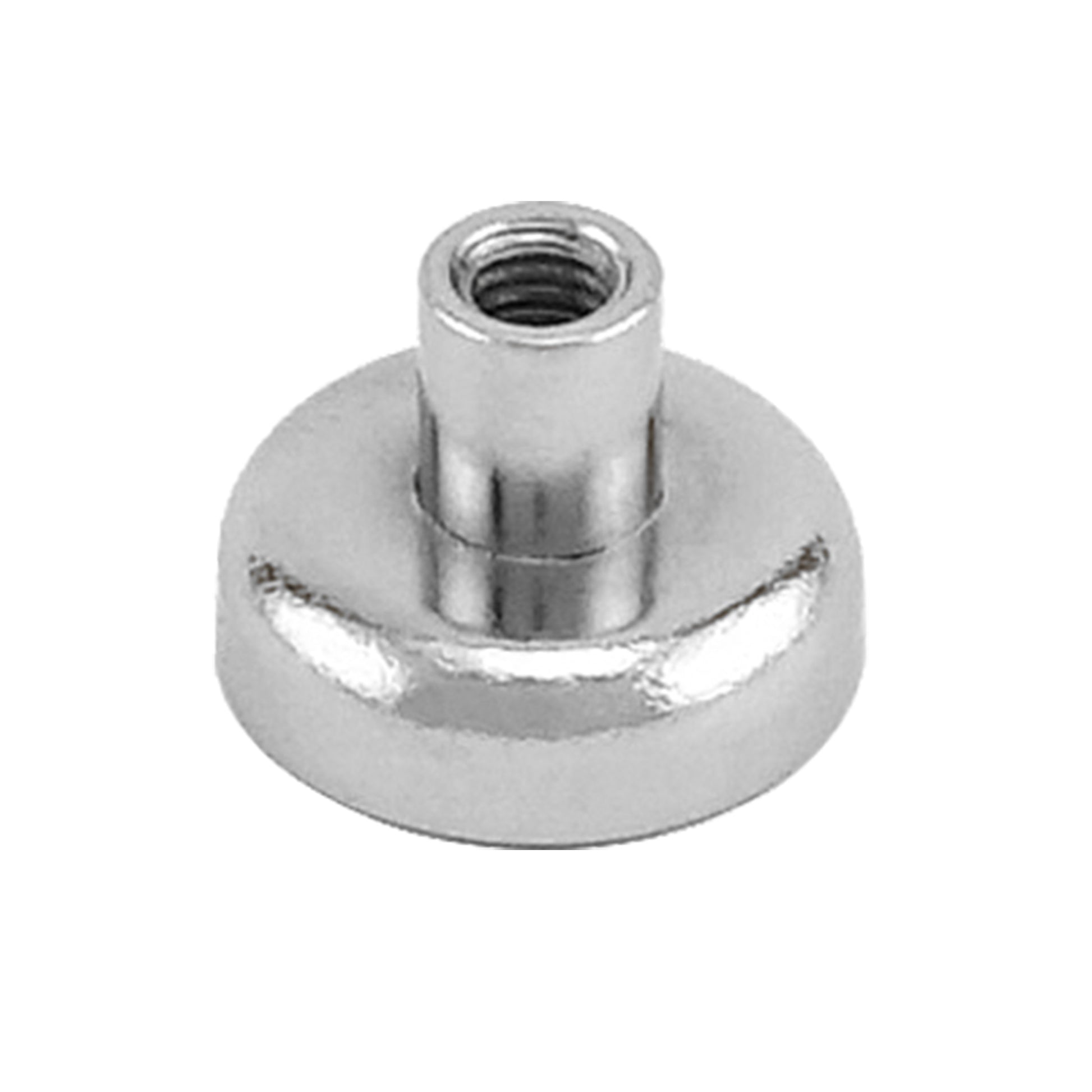 Load image into Gallery viewer, NACF063 Grade 42 Neodymium Round Base Magnet with Female Thread - 45 Degree Angle View