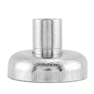 NACF063 Grade 42 Neodymium Round Base Magnet with Female Thread - Side View