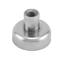 Load image into Gallery viewer, NACF078 Grade 42 Neodymium Round Base Magnet with Female Thread - 45 Degree Angle View