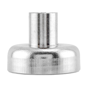 NACF078 Grade 42 Neodymium Round Base Magnet with Female Thread - Side View
