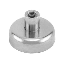 Load image into Gallery viewer, NACF098 Grade 42 Neodymium Round Base Magnet with Female Thread - 45 Degree Angle View