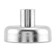 Load image into Gallery viewer, NACF098 Grade 42 Neodymium Round Base Magnet with Female Thread - Side View