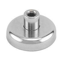 Load image into Gallery viewer, NACF126 Grade 42 Neodymium Round Base Magnet with Female Thread - 45 Degree Angle View