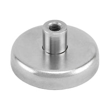 Load image into Gallery viewer, NACF141 Grade 42 Neodymium Round Base Magnet with Female Thread - 45 Degree Angle View