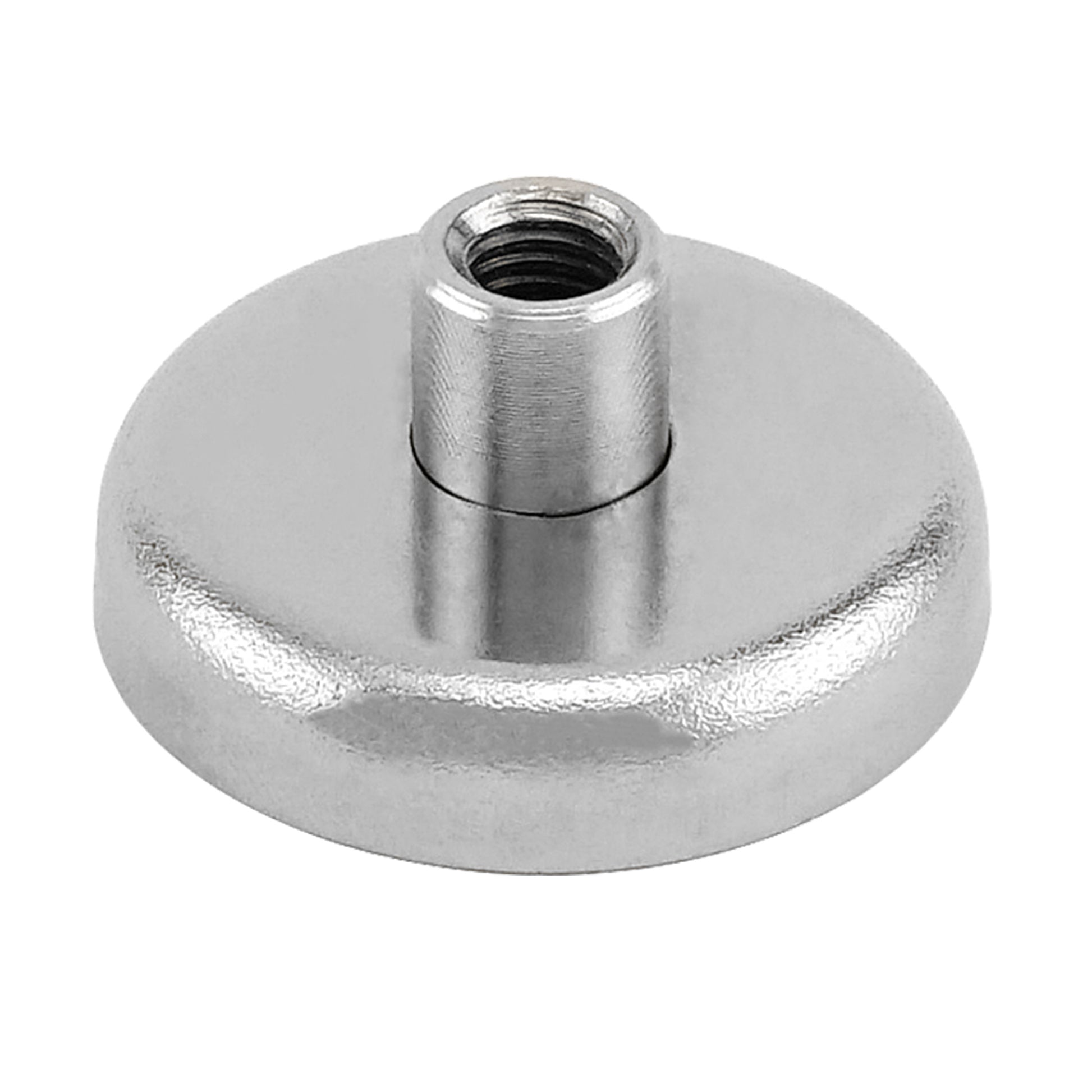 Load image into Gallery viewer, NACF165 Grade 42 Neodymium Round Base Magnet with Female Thread - 45 Degree Angle View