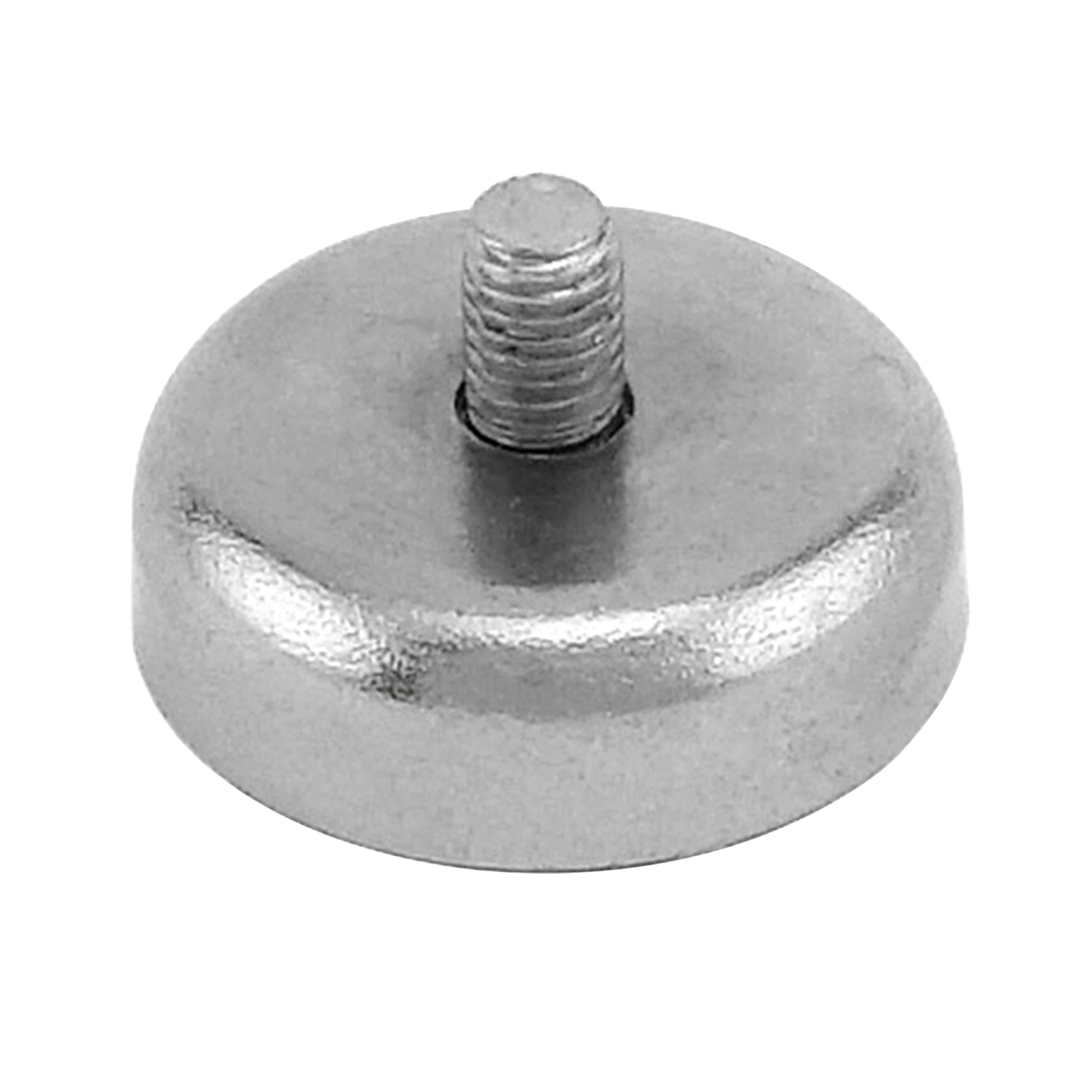 Load image into Gallery viewer, NACM098 Grade 42 Neodymium Round Base Magnet with Male Thread - 45 Degree Angle View