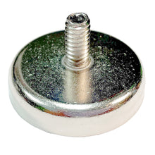 Load image into Gallery viewer, NACM141 Grade 42 Neodymium Round Base Magnet with Male Thread - 45 Degree Angle View