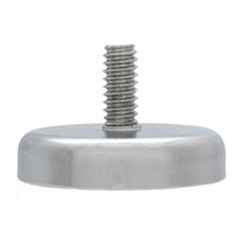 Load image into Gallery viewer, NACM141 Grade 42 Neodymium Round Base Magnet with Male Thread - Front View