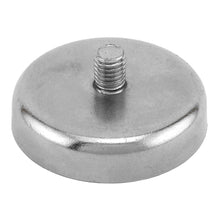 Load image into Gallery viewer, NACM165 Grade 42 Neodymium Round Base Magnet with Male Thread - 45 Degree Angle View