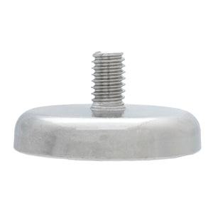 NACM165 Grade 42 Neodymium Round Base Magnet with Male Thread - Side View