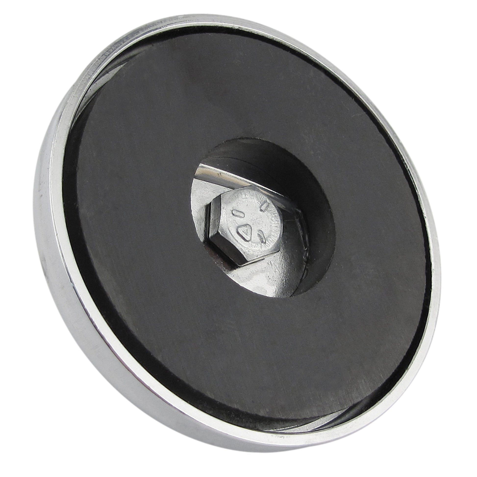 Load image into Gallery viewer, RB70B2NW Heavy-Duty Ceramic Round Base Magnet with Bolt, Nuts and Wingnut - Bottom View