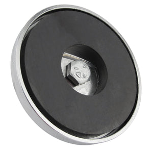 RB70B2NW Heavy-Duty Ceramic Round Base Magnet with Bolt, Nuts and Wingnut - Bottom View