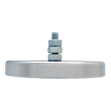 Load image into Gallery viewer, RB80B3N Heavy-Duty Ceramic Round Base Magnet with Bolt and Nuts - Side View