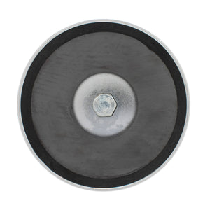 RB80B3N Heavy-Duty Ceramic Round Base Magnet with Bolt and Nuts - Top View