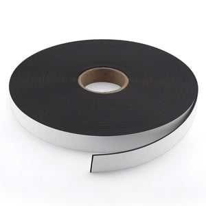 ZG03040W/WKS-F Magnetic Labeling Strip with White Vinyl Surface - 45 Degree Angle View