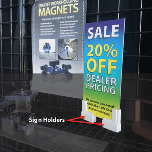 MSHL01 Magnetic Sign Holder Base - In Use