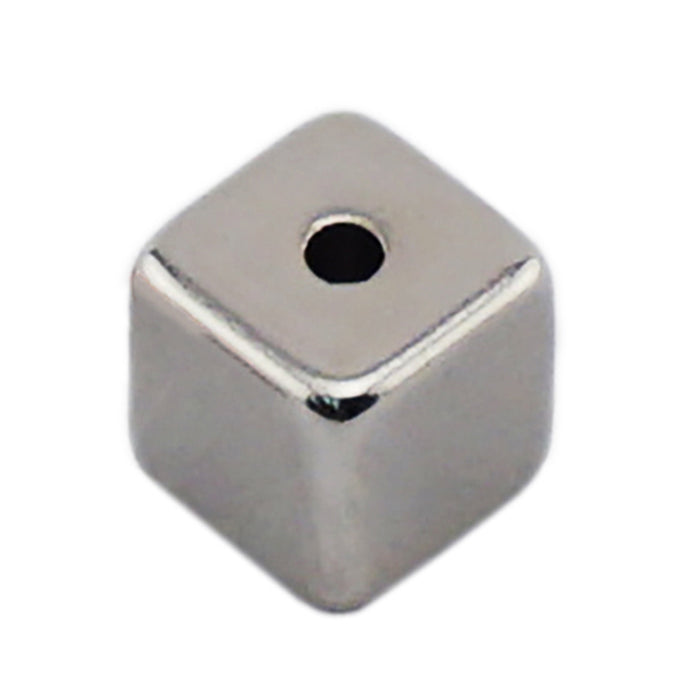 NB002557NS02 Neodymium Block Magnet with hole - Front View