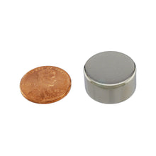 Load image into Gallery viewer, ND142N-35 Neodymium Disc Magnet - Compared to Penny for Size Reference