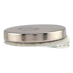 07526 Neodymium Disc Magnets with Adhesive (12pk) - Top View