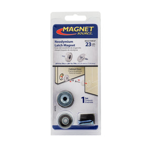 07573 Neodymium Latch Magnet Kit (1 set) - Bottom View
