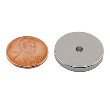 Load image into Gallery viewer, NR008703N Neodymium Ring Magnet - Compared to Penny for Size Reference