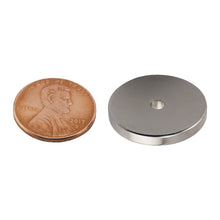 Load image into Gallery viewer, NR008705NS01 Neodymium Ring Magnet - Compared to Penny for Size Reference
