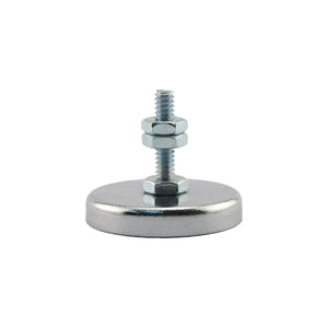 RB45B3N-NEO Neodymium Round Base Magnet with Bolt and Nuts - 45 Degree Angle View