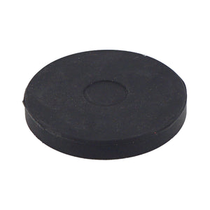 NADR169F Neodymium Rubber Coated Round Base Magnet with Female Thread - 45 Degree Angle View