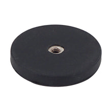 Load image into Gallery viewer, NADR169F Neodymium Rubber Coated Round Base Magnet with Female Thread - 45 Degree Angle View