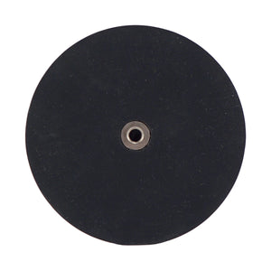 NADR257F Neodymium Rubber Coated Round Base Magnet with Female Thread - Bottom View