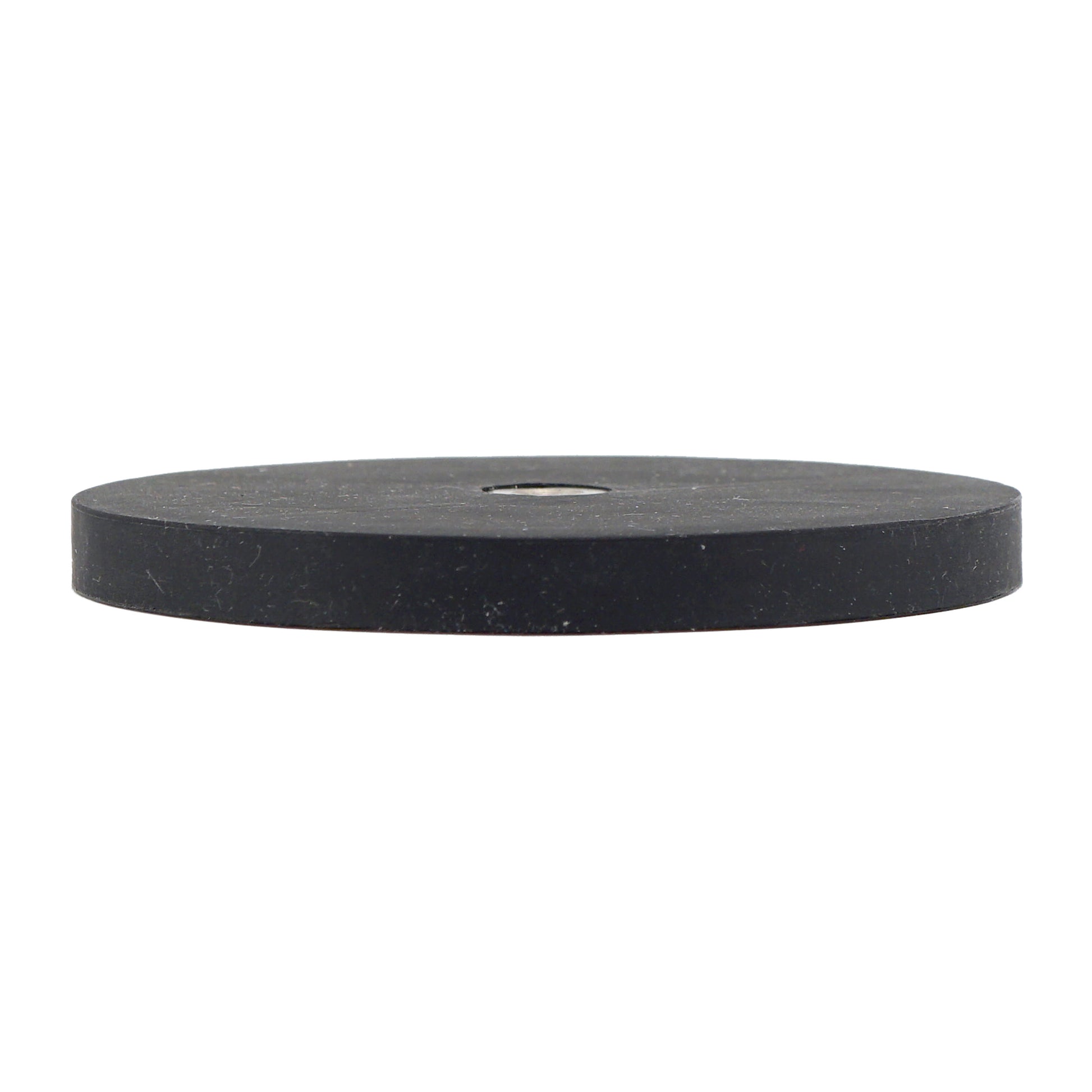 Load image into Gallery viewer, NADR351F Neodymium Rubber Coated Round Base Magnet with Female Thread - Side View