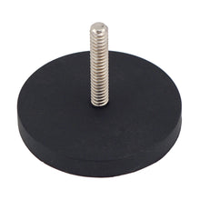 Load image into Gallery viewer, NADR169M Neodymium Rubber Coated Round Base Magnet with Male Thread - 45 Degree Angle View