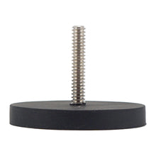 Load image into Gallery viewer, NADR169M Neodymium Rubber Coated Round Base Magnet with Male Thread - Side View