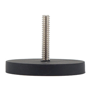 NADR169M Neodymium Rubber Coated Round Base Magnet with Male Thread - Side View