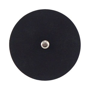 NADR169M Neodymium Rubber Coated Round Base Magnet with Male Thread - Bottom View