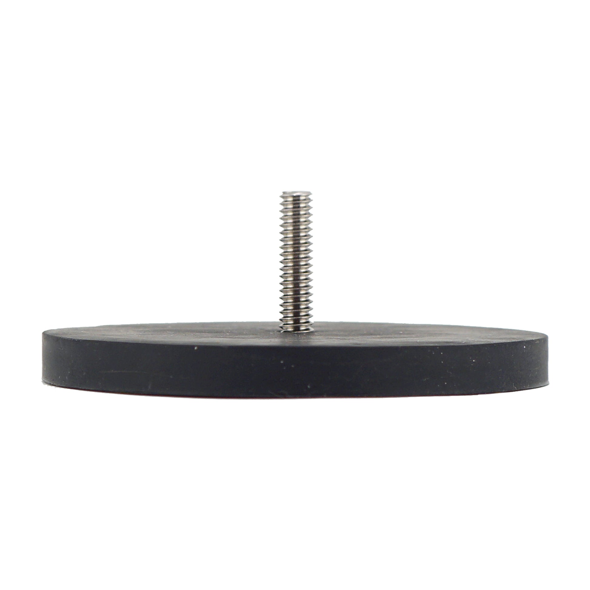Load image into Gallery viewer, NADR257M Neodymium Rubber Coated Round Base Magnet with Male Thread - Side View